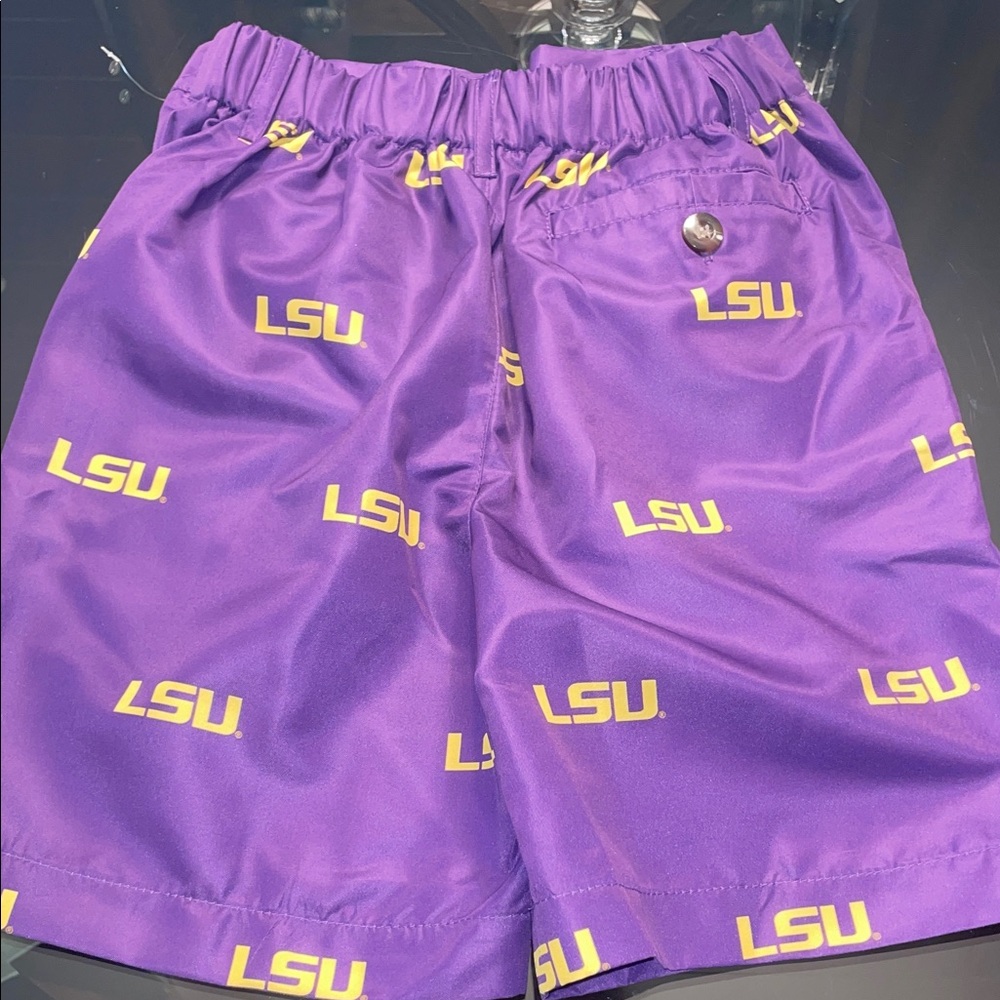 LSU Kids Purple Shorts - Size 6 - Picture 2 of 4